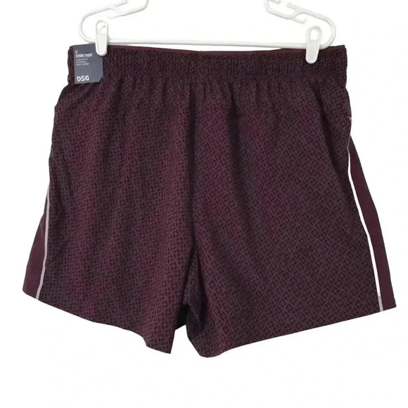 DSG 5” STRIDE RUN SHORTS TEAM BURGUNDY GEO MENS SIZE XL MOISTURE WICKING - Picture 3 of 9
